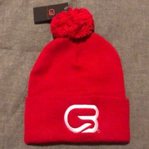 Cyclebar Red Beanie Pom Hat